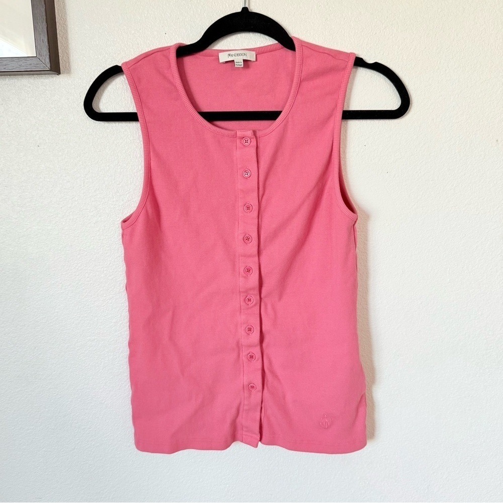 Jw Anderson Logo Embroidered Knit Top In Bubblegum Size: Large - Picture 4 of 10
